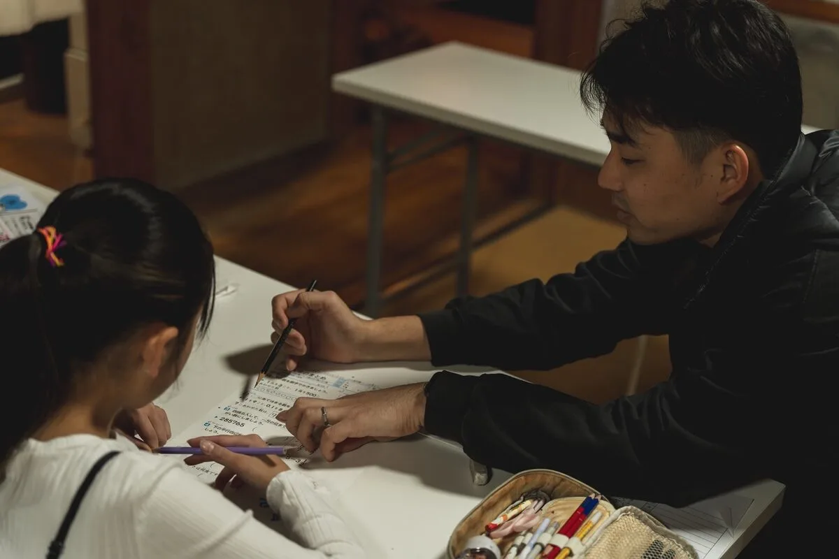 森本先生と生徒の1対1授業の様子